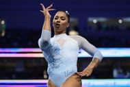 Jordan Chiles at 2025 Division Championships - Source: Getty